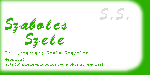 szabolcs szele business card